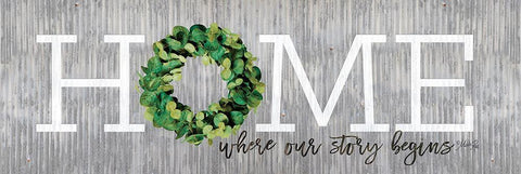 Eucalyptus Home White Modern Wood Framed Art Print with Double Matting by Rae, Maria