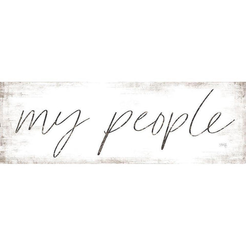 My People White Modern Wood Framed Art Print by Rae, Marla