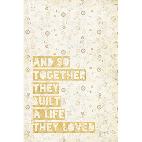 A Life They Loved White Modern Wood Framed Art Print by Rae, Marla