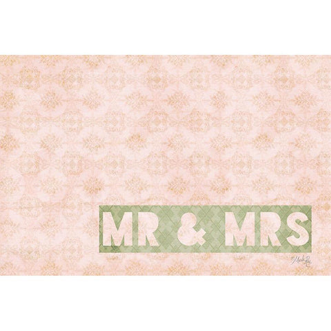 Mr and Mrs Gold Ornate Wood Framed Art Print with Double Matting by Rae, Marla