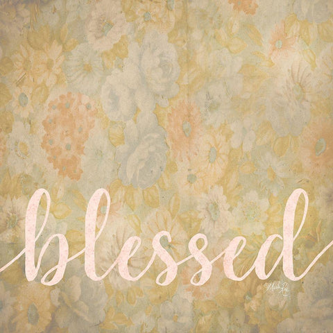 Blessed Gold Ornate Wood Framed Art Print with Double Matting by Rae, Marla