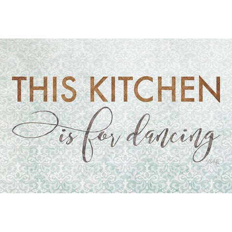 This Kitchen is for Dancing Black Modern Wood Framed Art Print with Double Matting by Rae, Marla