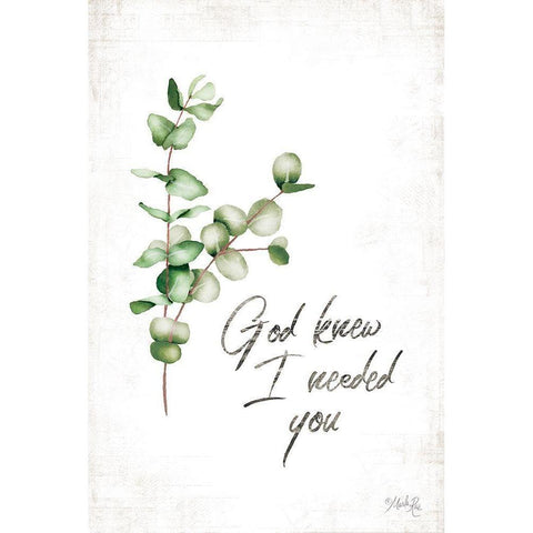 God Knew I Needed You Black Modern Wood Framed Art Print with Double Matting by Rae, Marla