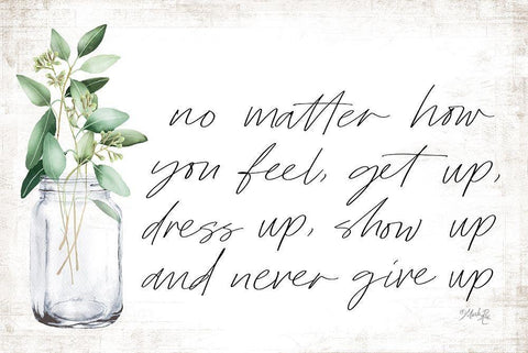 No Matter How You Feel Black Ornate Wood Framed Art Print with Double Matting by Rae, Marla