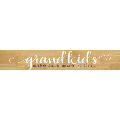 Grandkids White Modern Wood Framed Art Print by Rae, Marla