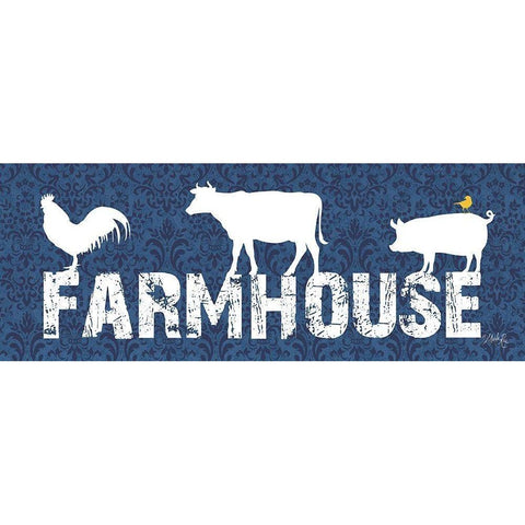 Farmhouse White Modern Wood Framed Art Print by Rae, Marla