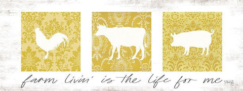 Farm Livin is the Life for Me  Black Ornate Wood Framed Art Print with Double Matting by Rae, Marla