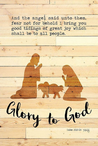 Glory to God Black Ornate Wood Framed Art Print with Double Matting by Rae, Marla