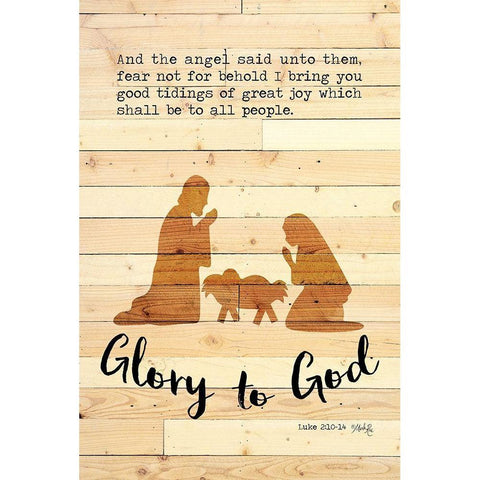 Glory to God Black Modern Wood Framed Art Print with Double Matting by Rae, Marla