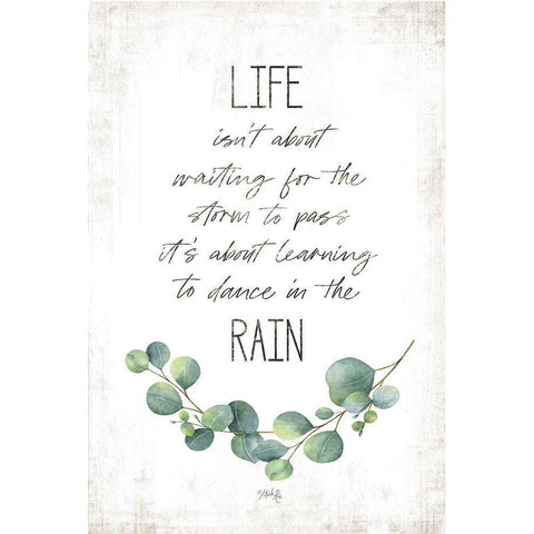 Dance in the Rain White Modern Wood Framed Art Print by Rae, Marla