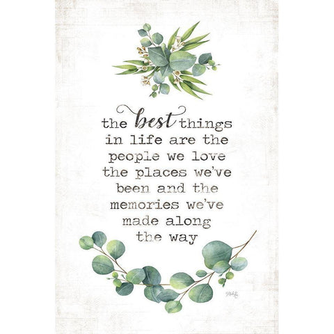 The Best Things White Modern Wood Framed Art Print by Rae, Marla