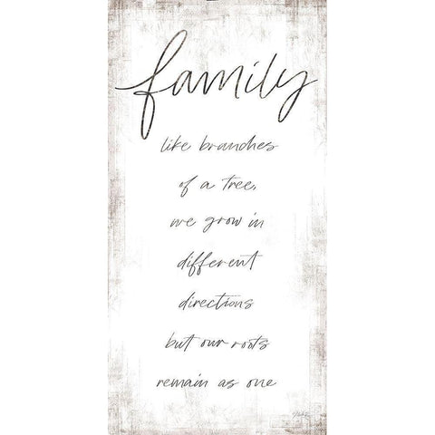 Family - Like Branches of a Tree Gold Ornate Wood Framed Art Print with Double Matting by Rae, Marla