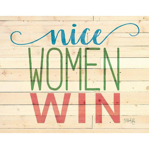 Nice Women Win Gold Ornate Wood Framed Art Print with Double Matting by Rae, Marla