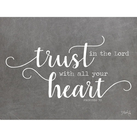 Trust in the Lord Black Modern Wood Framed Art Print with Double Matting by Rae, Marla