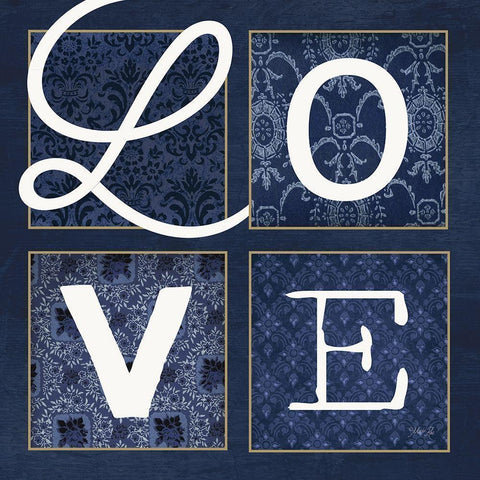 LOVE Squared Black Modern Wood Framed Art Print with Double Matting by Rae, Marla