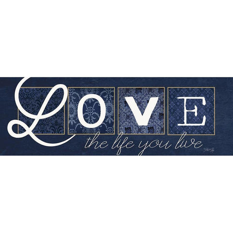 Love the Life You Live Black Modern Wood Framed Art Print with Double Matting by Rae, Marla