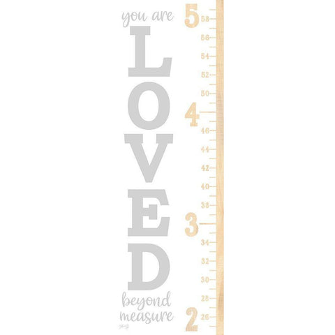 Loved Beyond Measure Growth Chart  Gold Ornate Wood Framed Art Print with Double Matting by Rae, Marla