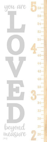 Loved Beyond Measure Growth Chart  Black Ornate Wood Framed Art Print with Double Matting by Rae, Marla