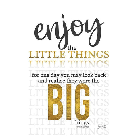 The Big Things Black Modern Wood Framed Art Print with Double Matting by Rae, Marla