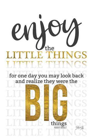 The Big Things White Modern Wood Framed Art Print with Double Matting by Rae, Marla