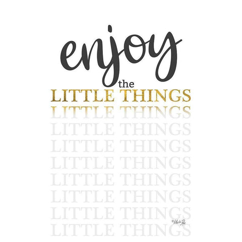 Enjoy the Little Things Gold Ornate Wood Framed Art Print with Double Matting by Rae, Marla