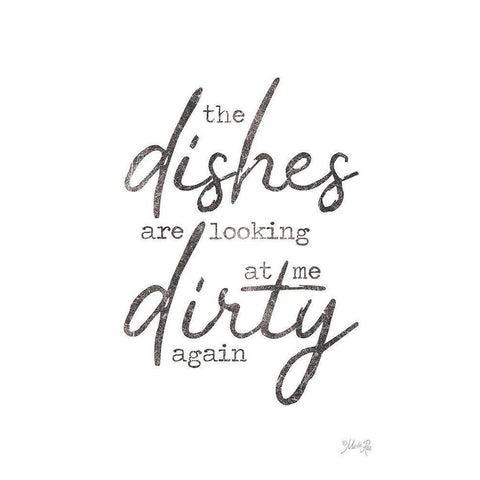 Dirty Dishes Black Modern Wood Framed Art Print with Double Matting by Rae, Marla