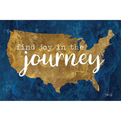 Find Joy in the Journey     Black Modern Wood Framed Art Print with Double Matting by Rae, Marla