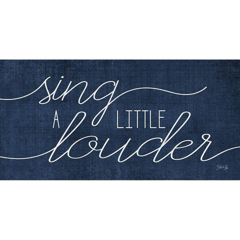 Sing a Little Louder Black Modern Wood Framed Art Print with Double Matting by Rae, Marla