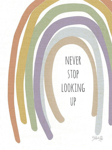 Never Stop Looking Up Black Ornate Wood Framed Art Print with Double Matting by Rae, Marla