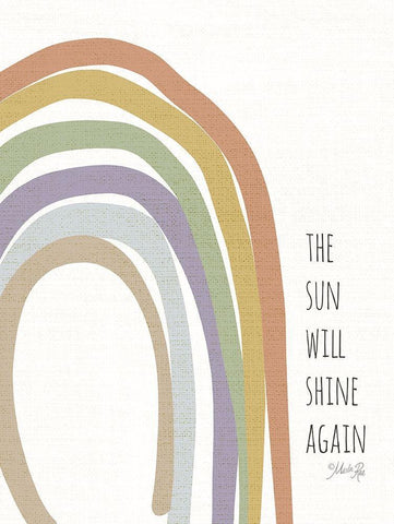 The Sun Will Shine Again White Modern Wood Framed Art Print with Double Matting by Rae, Marla