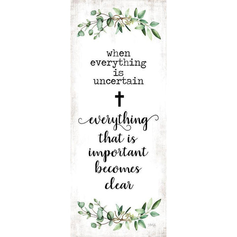 Whats Important Becomes Clear    White Modern Wood Framed Art Print by Rae, Marla