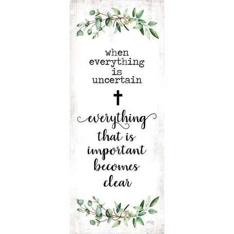 Whats Important Becomes Clear    Black Modern Wood Framed Art Print by Rae, Marla