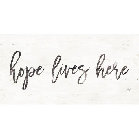 Hope Lives Here Gold Ornate Wood Framed Art Print with Double Matting by Rae, Marla