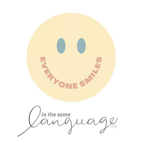 Everyone Smiles Black Modern Wood Framed Art Print with Double Matting by Rae, Marla