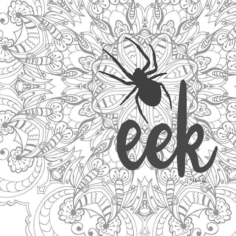 Spider Eek White Modern Wood Framed Art Print with Double Matting by Rae, Marla