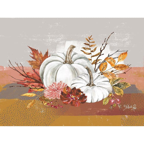 Fall Floral IV White Modern Wood Framed Art Print by Rae, Marla