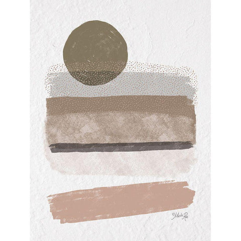 Striped Abstract 1 White Modern Wood Framed Art Print by Rae, Marla