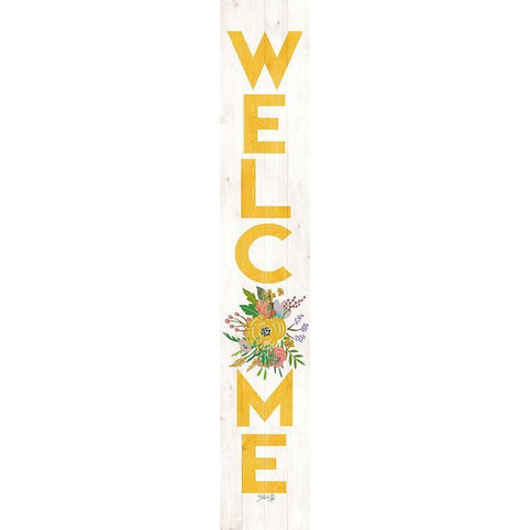 Welcome Summer Black Modern Wood Framed Art Print with Double Matting by Rae, Marla
