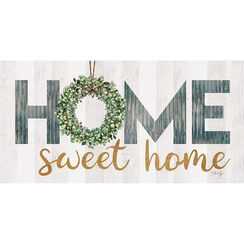 Home Sweet Home White Modern Wood Framed Art Print by Rae, Marla