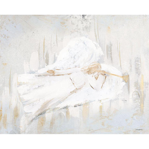 Nativity Angel I Black Modern Wood Framed Art Print with Double Matting by Kissell, Mackenzie