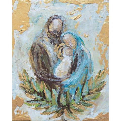 Holy Family White Modern Wood Framed Art Print by Kissell, Mackenzie