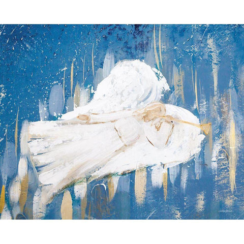 Nativity Angel II Black Modern Wood Framed Art Print with Double Matting by Kissell, Mackenzie