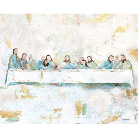 Last Supper Black Modern Wood Framed Art Print with Double Matting by Kissell, Mackenzie