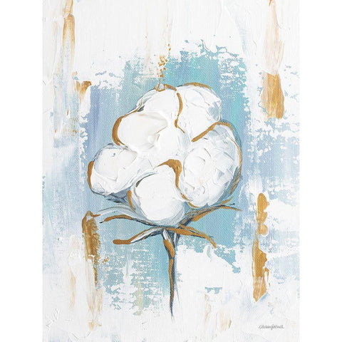 Cotton Boll  White Modern Wood Framed Art Print by Kissell, Mackenzie