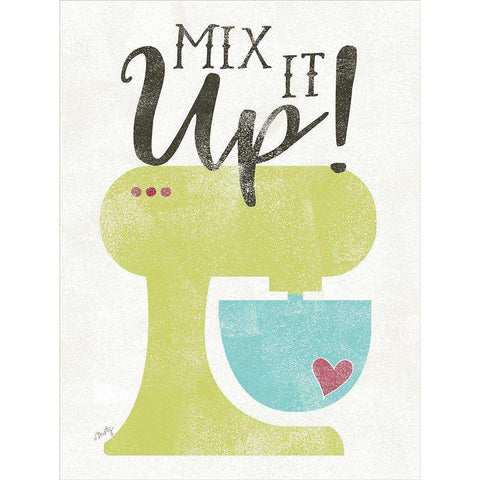 Mix It Up White Modern Wood Framed Art Print by Michelle, Misty