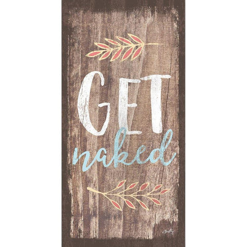 Get Naked Black Modern Wood Framed Art Print with Double Matting by Michelle, Misty