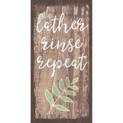 Lather, Rinse, Repeat White Modern Wood Framed Art Print by Michelle, Misty