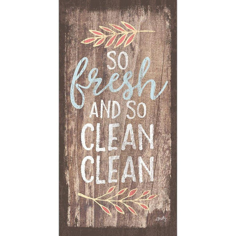 So Fresh and So Clean Clean Black Modern Wood Framed Art Print with Double Matting by Michelle, Misty