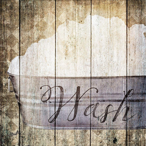 Wash Black Modern Wood Framed Art Print with Double Matting by Michelle, Misty