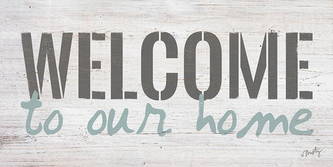 Welcome to Our Home Black Ornate Wood Framed Art Print with Double Matting by Michelle, Misty